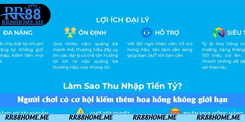 Người chơi có cơ hội kiếm thêm hoa hồng không giới hạn