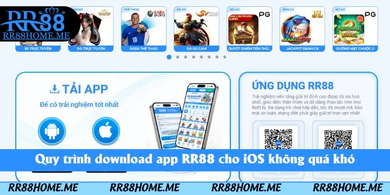 Quy trình download app RR88 cho iOS không quá khó