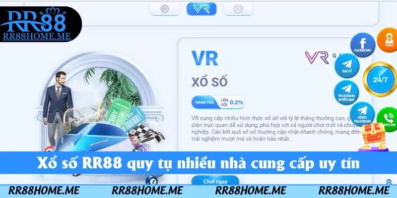 Xổ số RR88 quy tụ nhiều nhà cung cấp uy tín